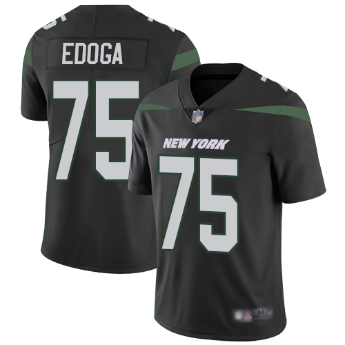 New York Jets Limited Black Men Chuma Edoga Alternate Jersey NFL Football 75 New York Jets